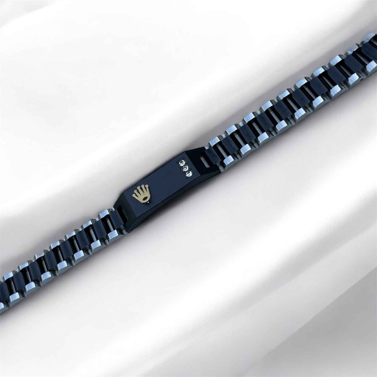 Stainless steel bracelet Black two tone