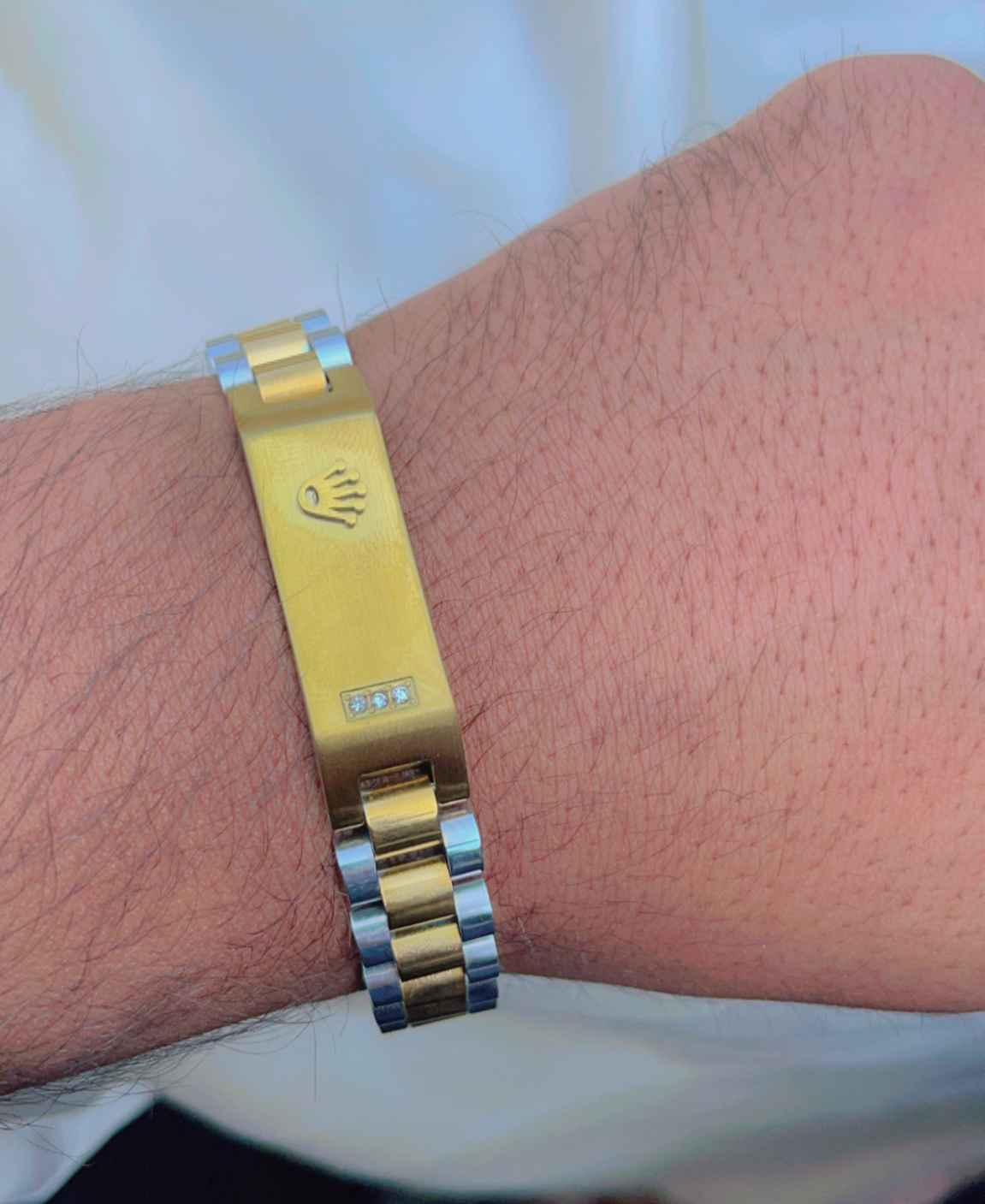 Stainless steel bracelet Two tone