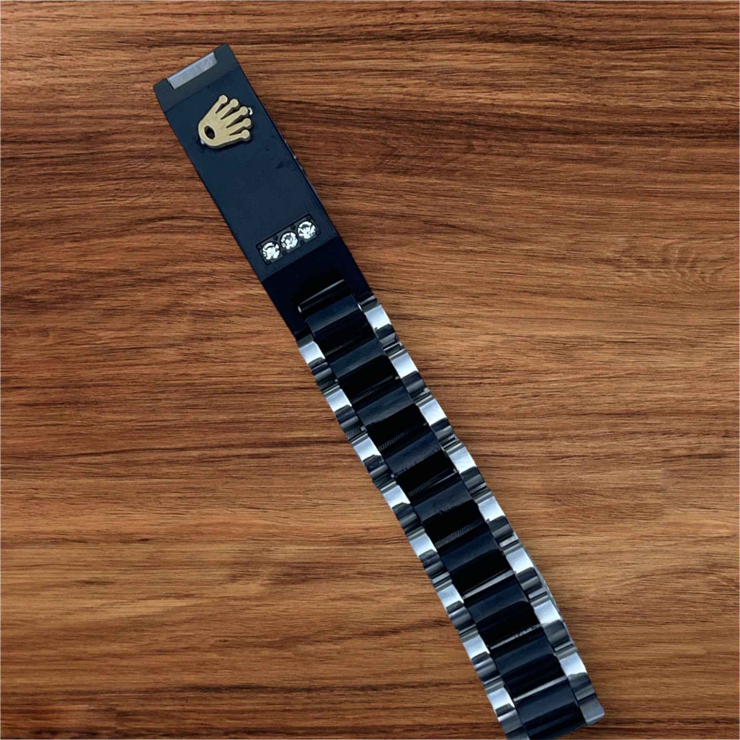 Stainless steel bracelet Black two tone
